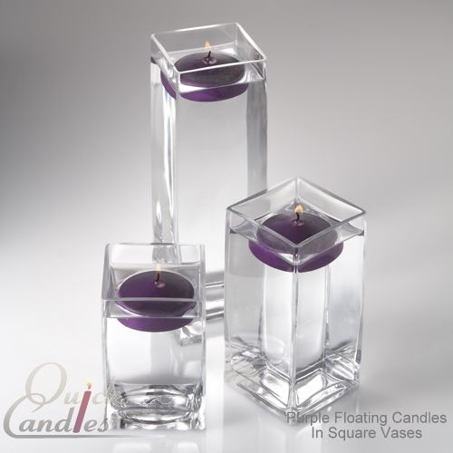 Richland Square Vases & Floating Candles 3" (13 Colors) Set of 18
